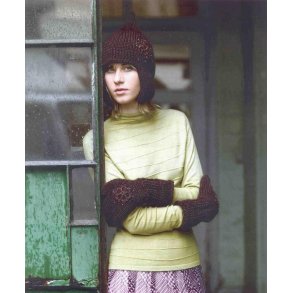 Hue og vanter med snefnug