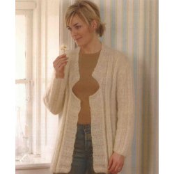 Ribstrikket mohairjakke