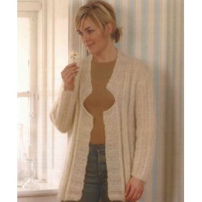 Ribstrikket mohairjakke