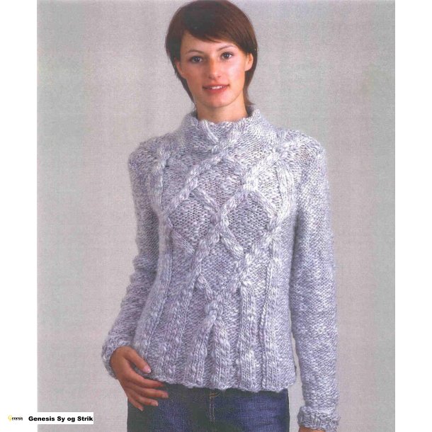 Sweater med bred snoning