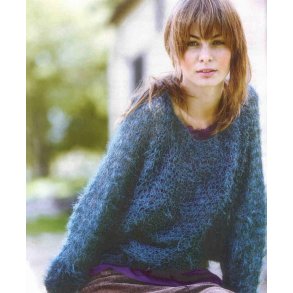 Bluse med flagermusrmer