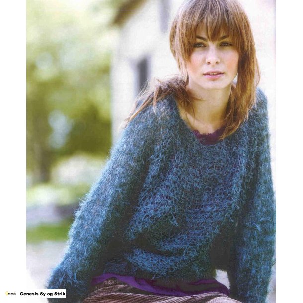 Bluse med flagermusrmer