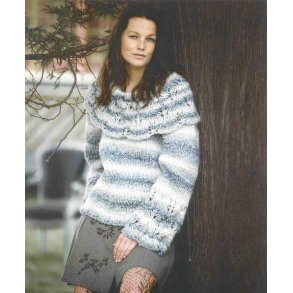 Bluse med stor krave