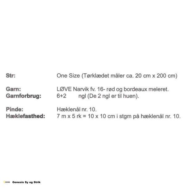 Hklet trklde og hue med blomst