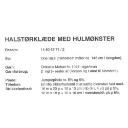 Baskerhue med hklet blomst