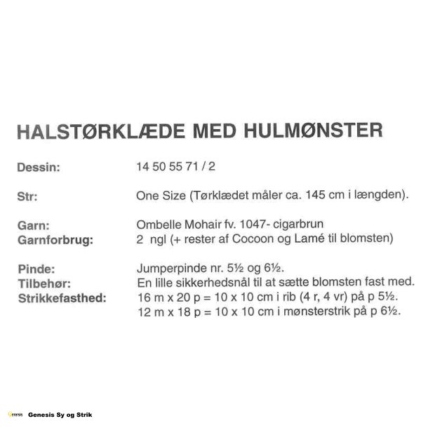 Baskerhue med hklet blomst