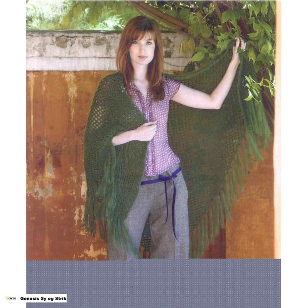 Hklet sjal med roser