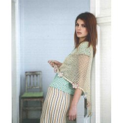 Hklet sjal med blomster