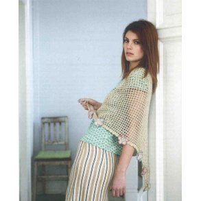 Hklet sjal med blomster