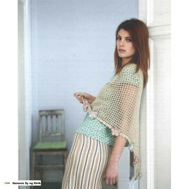 Hklet sjal med blomster