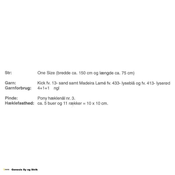 Hklet sjal med blomster