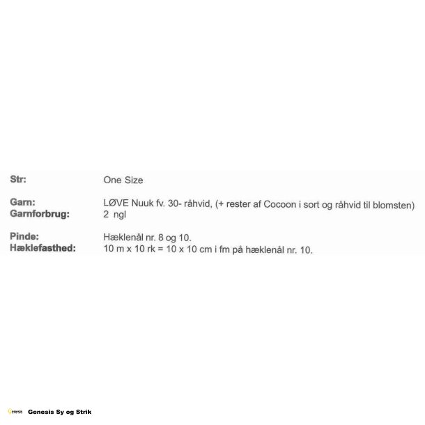 Hklet Baskerhue med blomst