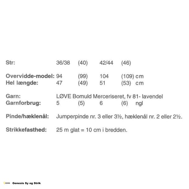 Kortrmet bluse med hulmnster