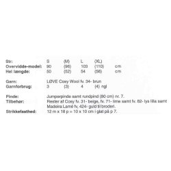 Glatstrikket ben vest med broderi