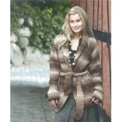 Perlestrikket trje med krave