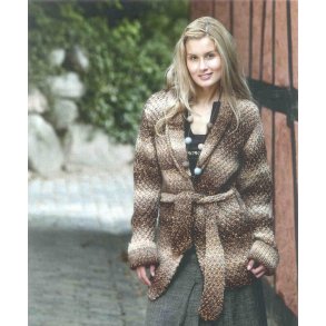 Perlestrikket trje med krave