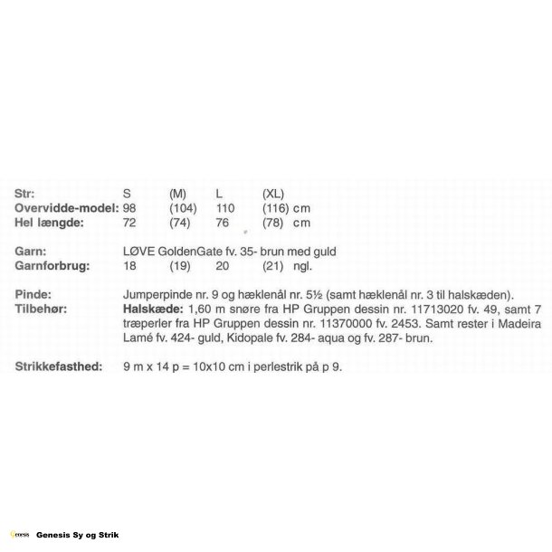 Perlestrikket trje med krave