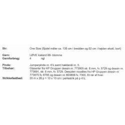 Perlestrikket sjal med hklet bort