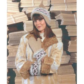 Hue med reklapper og pelskant