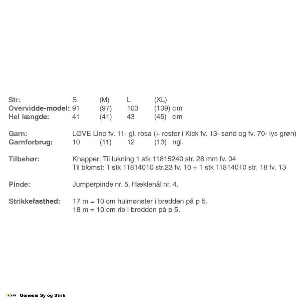Trje med tvrstrikkede forstykker