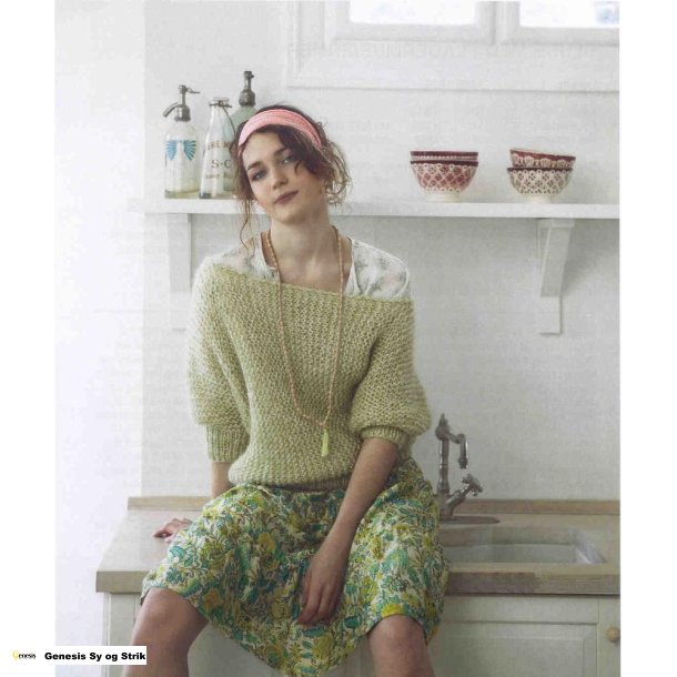 Bluse med flagermusrmer