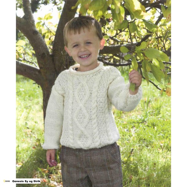 Brnesweater med aranmnster