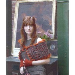 Fletstrikket cape/Takkede, retstrikkede pulsvarmer