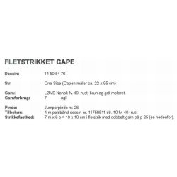 Fletstrikket cape/Takkede, retstrikkede pulsvarmer