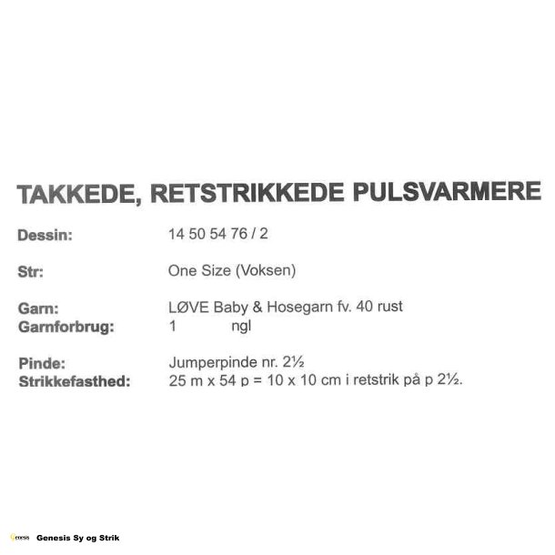 Fletstrikket cape/Takkede, retstrikkede pulsvarmer