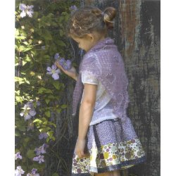 Hklet pigesjal med hjerter