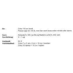 Hklet pigesjal med hjerter