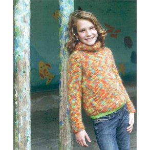 Pigesweater med rullekrave