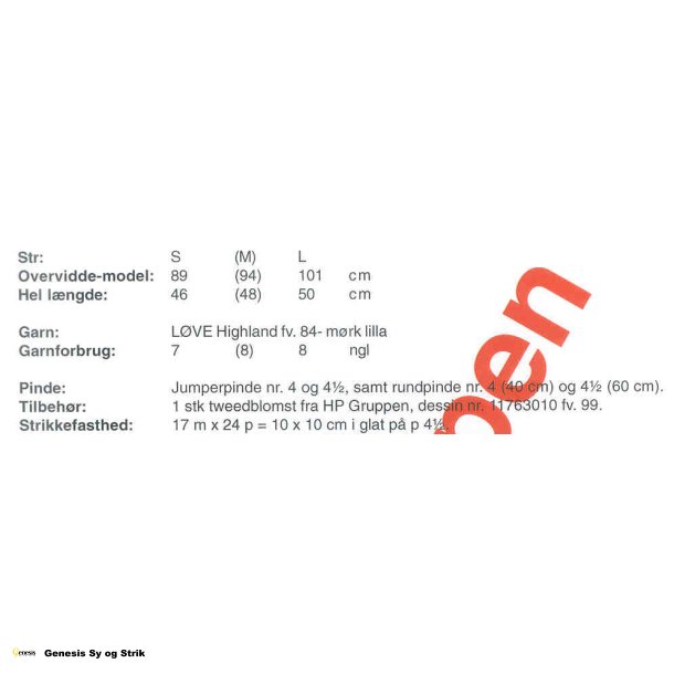 Vest med htte og hulmnster