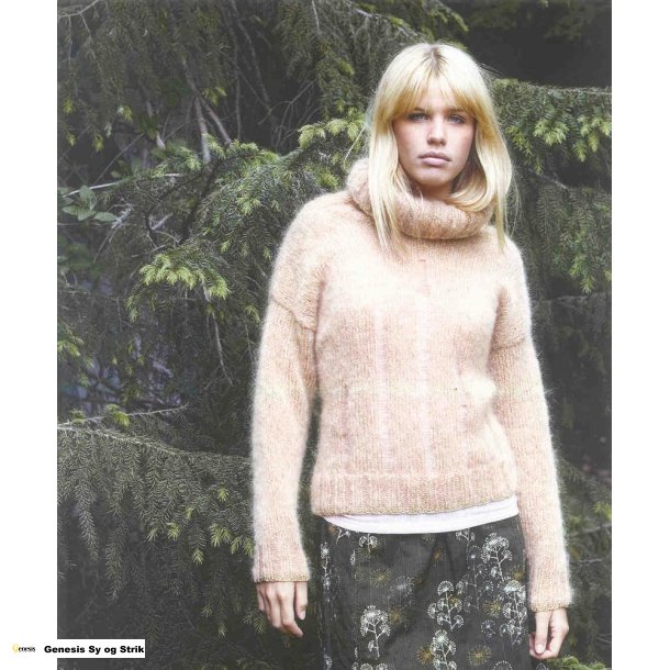 Bluse med faldemasker