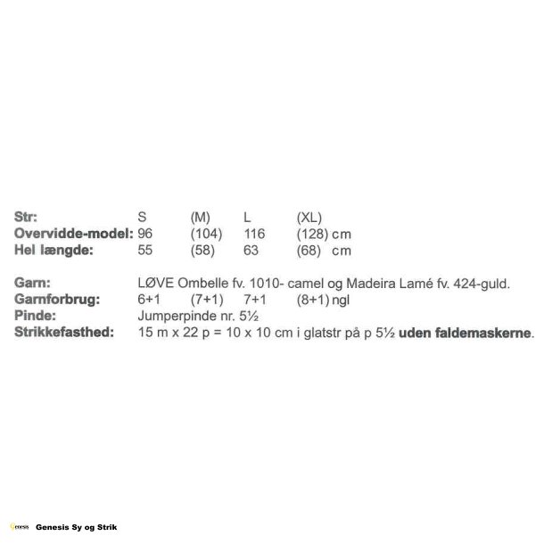 Bluse med faldemasker