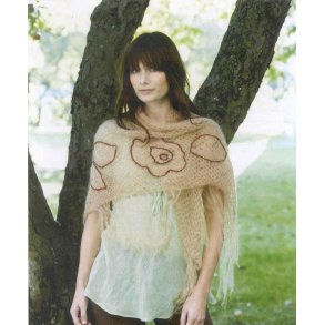 Hklet sjal med roser