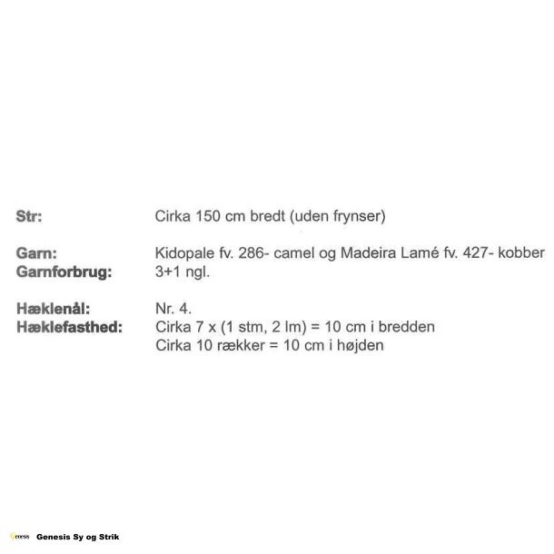 Hklet sjal med roser