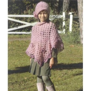 Hæklet poncho og hat
