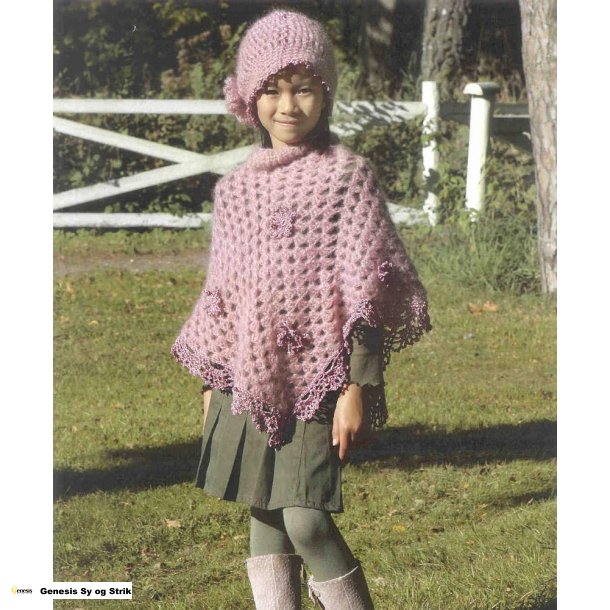 Hklet poncho og hat