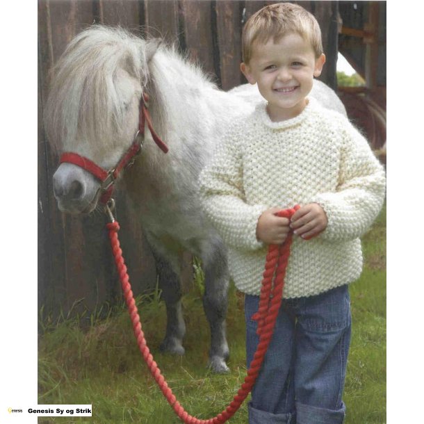 Perlestrikket raglansweater