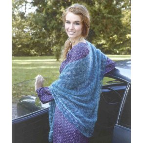 Trekantet sjal med blondekant