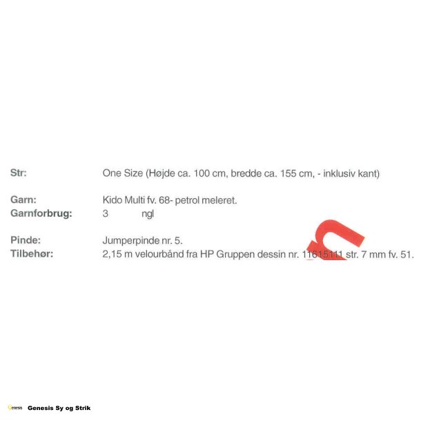 Trekantet sjal med blondekant