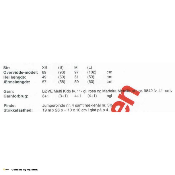 Sl om bluse med muslinger