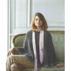 Cirkelcape med blondekant