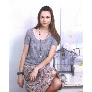 Kort bluse med hulmnster