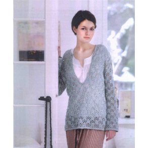 Hklet bluse med pailletter