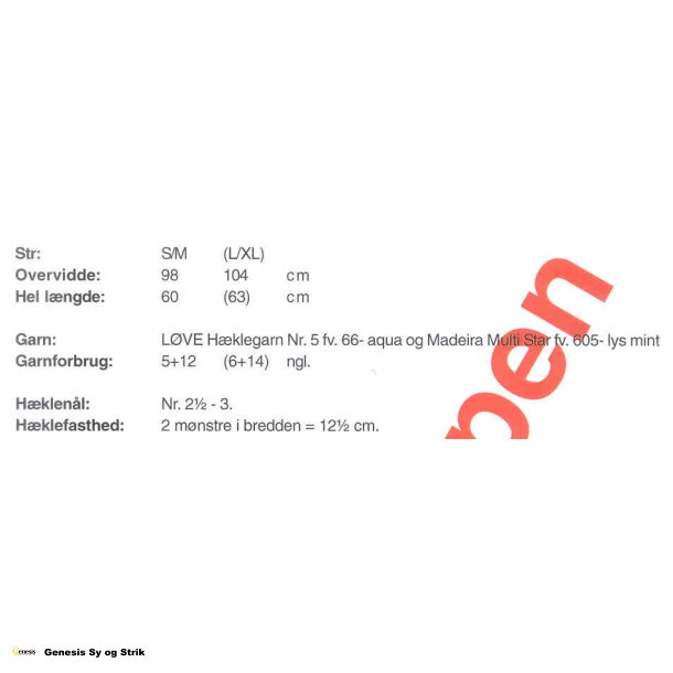 Hklet bluse med pailletter