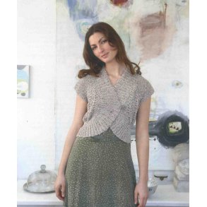 Retstrikket Bolero med hulmnster