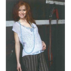 Paillettop med dyb V - hals