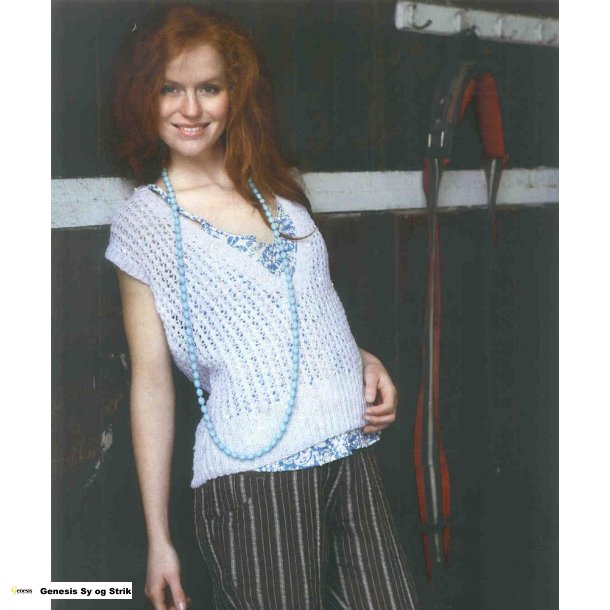 Paillettop med dyb V - hals